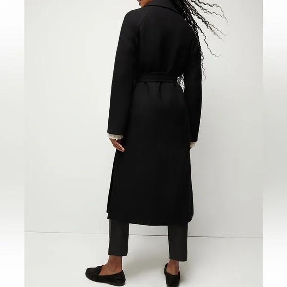 Veronica Beard Frattini Dickey Removable Tie Belt Wool Blended Coat,Black, S,NWT - Picture 4 of 8
